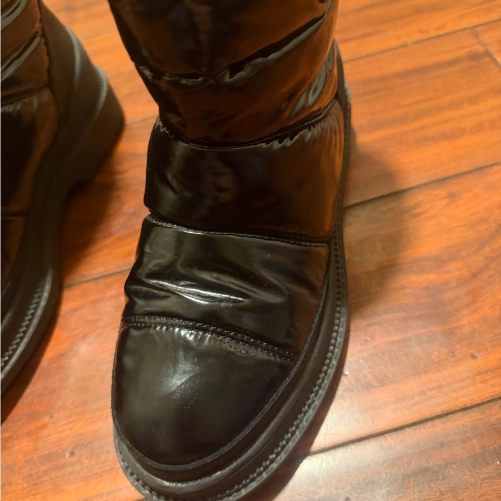 Sam Edelman Black Quilted Puffer Ankle Booties - Picture 5 of 15